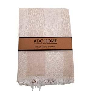 DC Jakarlı Pamuklu Kaymaz Terletmez Koltuk Örtüsü (180x240) - Krem