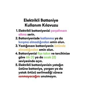 Rawels CE Kalite Belgeli Çift Kişilik Elektrikli Battaniye 120x160 - Pastel Turuncu