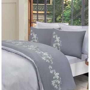 Özdilek Akfil Boutique -Cozy Antrasit- Çift Kişilik Nevresim Takımı (4 Yastık Kılıflı)