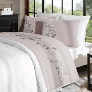 Özdilek Akfil Boutique -Florest Bej- Çift Kişilik Nevresim Takımı (4 Yastık Kılıflı)