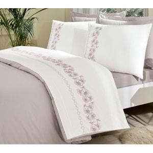 Özdilek Akfil Boutique -Petra Bej- Çift Kişilik Nevresim Takımı (4 Yastık Kılıflı)