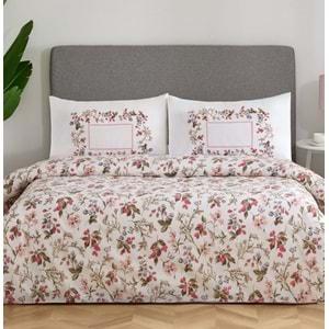 Özdilek Nev Serisi -Beyaz Fresa Rosa- Çift Kişilik Nevresim Takımı