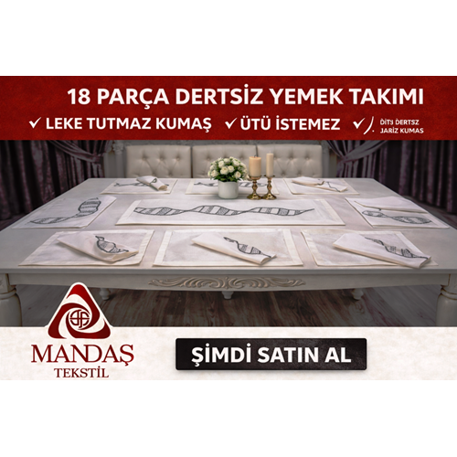 Homeward home saten pullu yemek seti 18 parça krem /