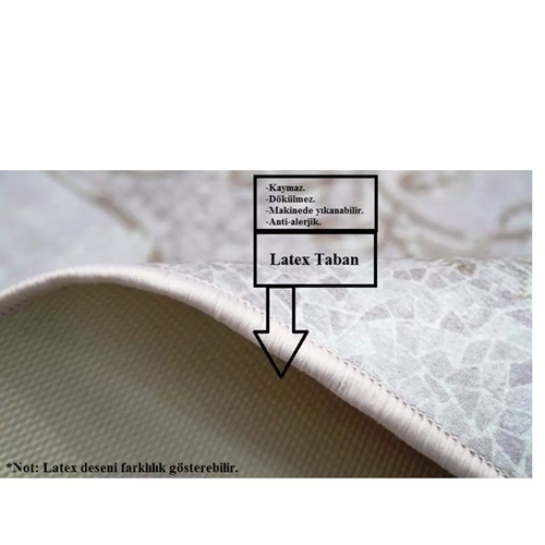 Brillant Latex Kaymaz Taban Halı-GARDEN HL11172.803-(80x200)