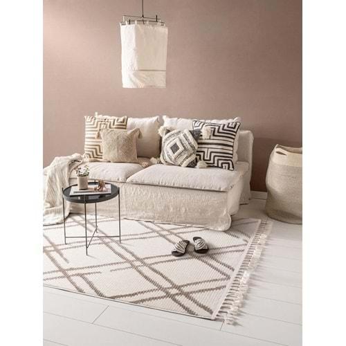 Mandaş Halı Cool CL03 Beige İskandinav Peluş Dokulu Makine Halısı - 160X230CM