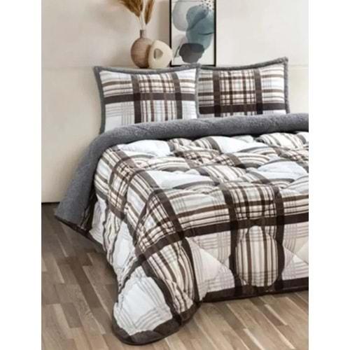 Merinos Comforter Set, Tek Kişilik Yorgan Seti (160x240)-Wera Gri