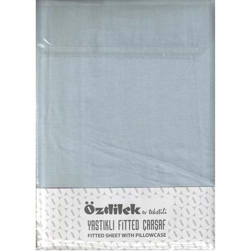 Özdilek Fitted Lastikli Tek Kişilik Çarşaf Seti (100x200)-Colourıst AQUA