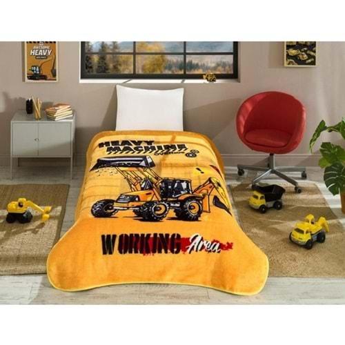 Özdilek Prime Tek Kişilik Battaniye (155x215)-Heavy Machine Turuncu