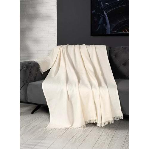 Alinda Pamuklu Maxi Boy Kolları Kapatan Kaymaz Terletmez Koltuk Örtüsü (170x300) - Naturel (Krem)