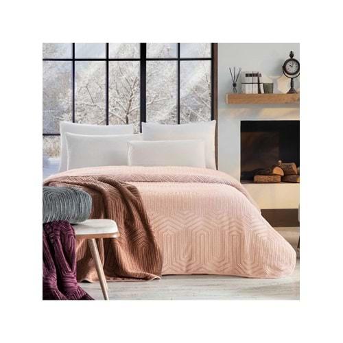 Özdilek Prestige Kalın Embos Çift Kişilik Battaniye (220x240)-Cameo Rose