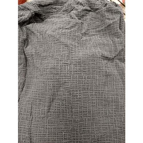 1 Adet Tekli Kotuk Örtüsü Jakarlı Streç Kaplama-Antrasit