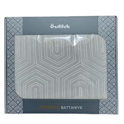 Özdilek Prestige Kalın Embos Çift Kişilik Battaniye (220x240)-Gri Yeni