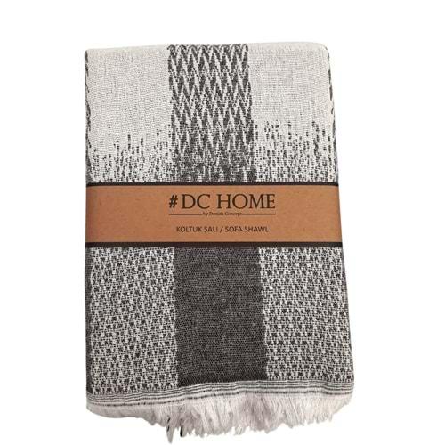 DC Jakarlı Pamuklu Kaymaz Terletmez Koltuk Örtüsü (180x240) - Kahve