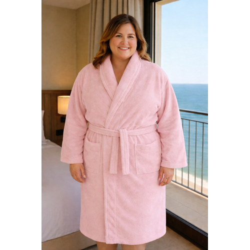 Home Collection Kaya Lux Bornoz battal XXXL pembe