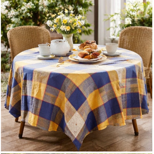 Mandaş kare piti bahce ve balkon masa örtüsü yuvarlak 160 Q cm