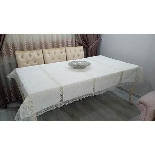 Uludağ Güpürlü Masa Örtüsü 160*220 Cm Beyaz
